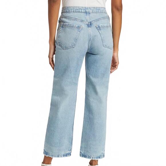 NEW FRAME le jane crop angled zipper jeans in rhode - Picture 5 of 5